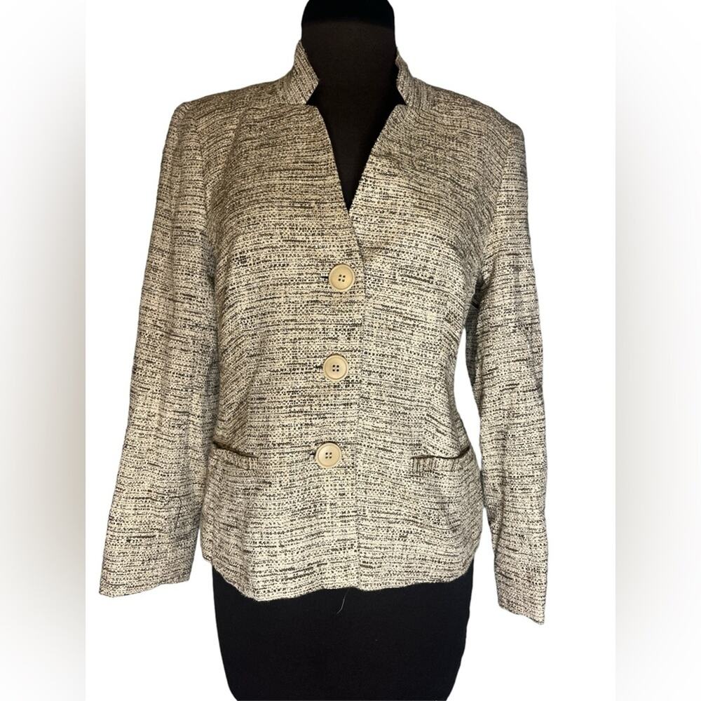 Lafayette 148 Textured Tweed Classic Old Money Capsule Office Blazer 4 Ladylike